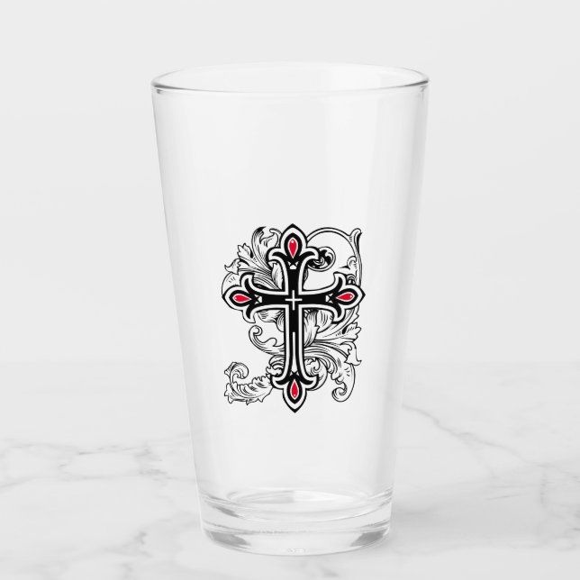 Gotisches Kreuz Glas (Vorderseite)