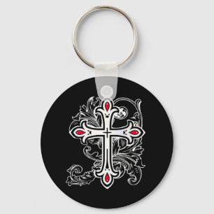 Gotisches Kreuz Schlüsselanhänger