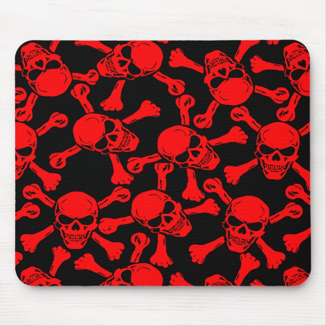 GOTISCHES SCHÄDEL-KNOCHEN-MUSTER MOUSEPAD (Vorne)
