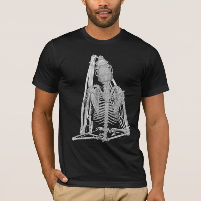 Gotisches Schläger-Skelett T-Shirt (Vorderseite)