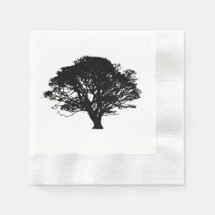 Gotisches Schwarzes Eichenholz Silhouette Kunstvol Serviette