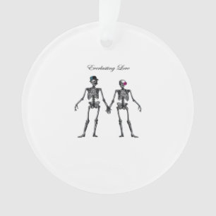 Gotisches Skeleton Couple (Old Pink) Classic Ornament