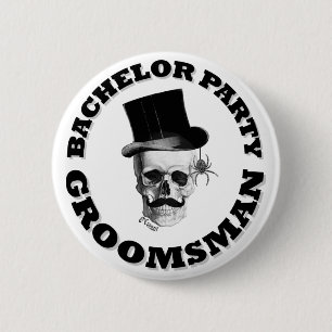 Gotisches steampunk Junggeselle-Party Button