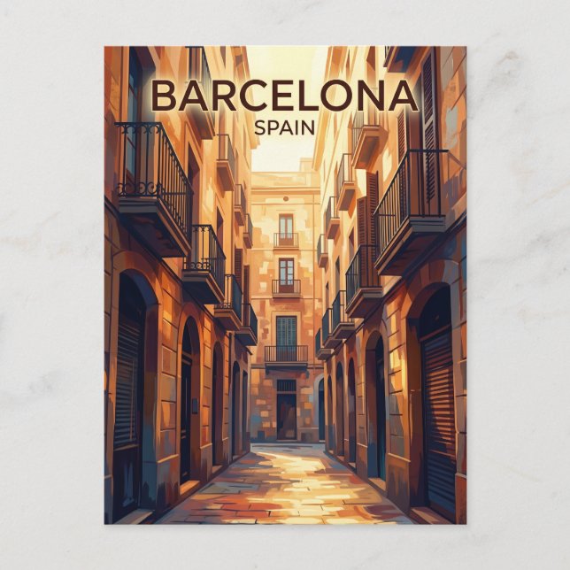 Gotisches Viertel Spanien Postkarte (Vorderseite)