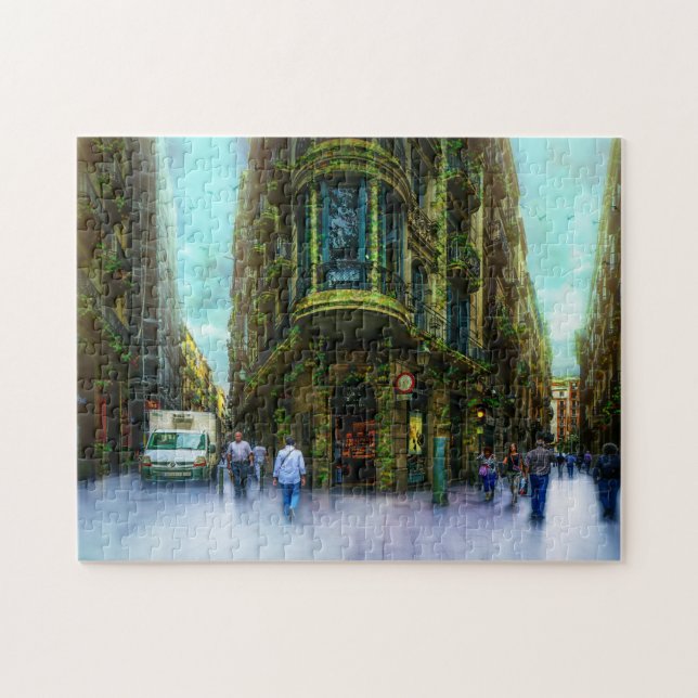 Gotisches Viertel von Barcelona. Jigsaw Puzzle (Horizontal)