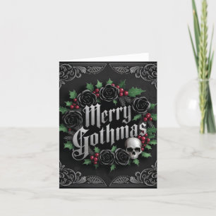Gotisches Viktorianisches Weihnachtsdesign - Dunkl Feiertagskarte