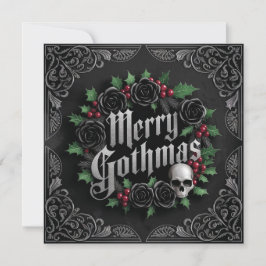 Gotisches Viktorianisches Weihnachtsdesign - Dunkl Feiertagskarte