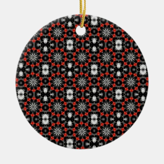 Gotisches Weihnachtsdesign Keramikornament (Vorne)