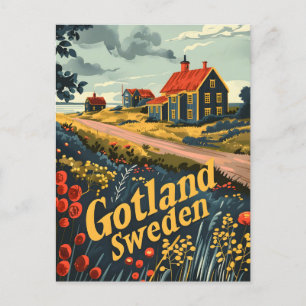 Gotland Schweden Reise Anzeige Postkarte