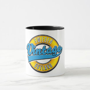 Gotland Schweden Vintage-Logo Tasse