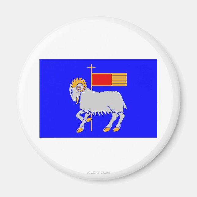 Gotlands län flag magnet (Vorne)
