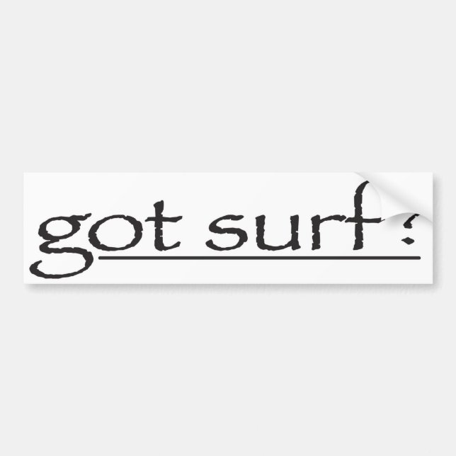gotsurfbumpersticker autoaufkleber (Vorne)