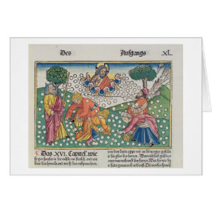 Gott 13-22 des Exodus-16 stellt Wachteln und Manna