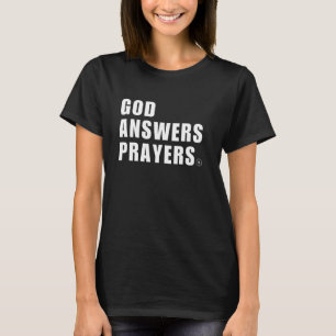 Gott antwortet Gebete Christlich Männer Frauen Jug T-Shirt