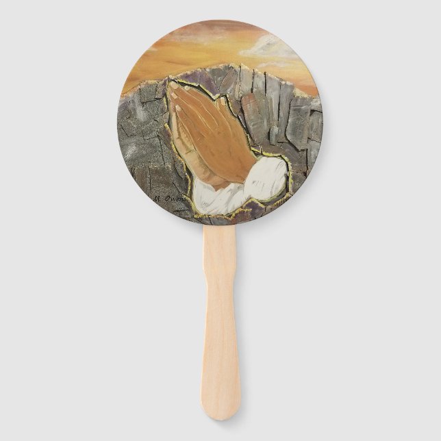Gott antwortet Gebete Hand Fans Fächer (Vorderseite)