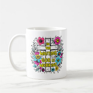 Gott arbeitet Tasse Christlicher Blumencoffee-Cu