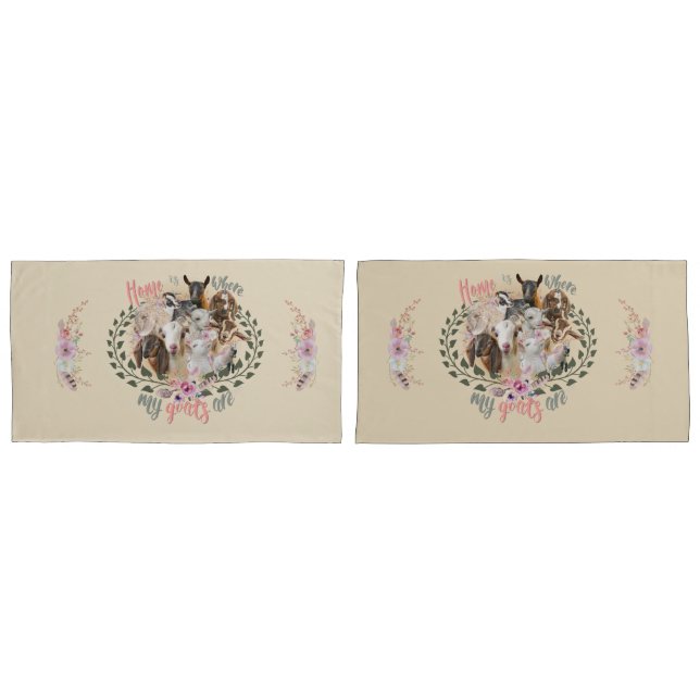 GOTT ART | Zuhause ist, wo meine Ziegen sind GetYe Kissenbezug (Vorderseite-Set)