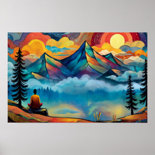 Gott auf dem Berg begegnen Poster