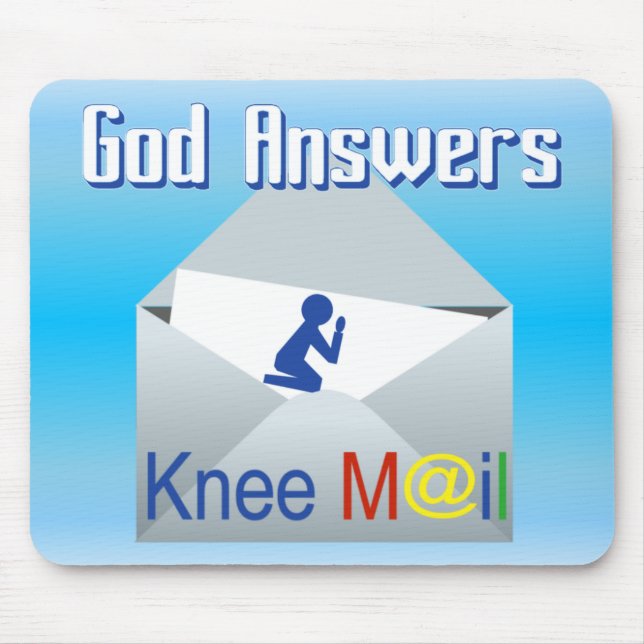 Gott beantwortet Knie-Post-christliche Mousepad (Vorne)