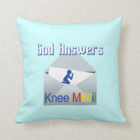 Gott beantwortet Knie-Post-Wurfs-Kissen