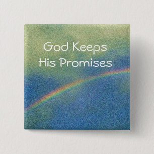 Gott Behalte seine Versprechen mit Regenbogen am H Button