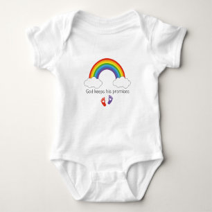 Gott behalte seine Versprechen Rainbow Säugling go Baby Strampler