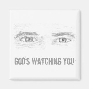Gott beobachtet dich magnet