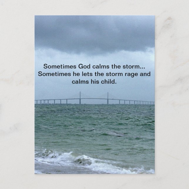 Gott beruhigt den Sturm Postkarte (Vorderseite)