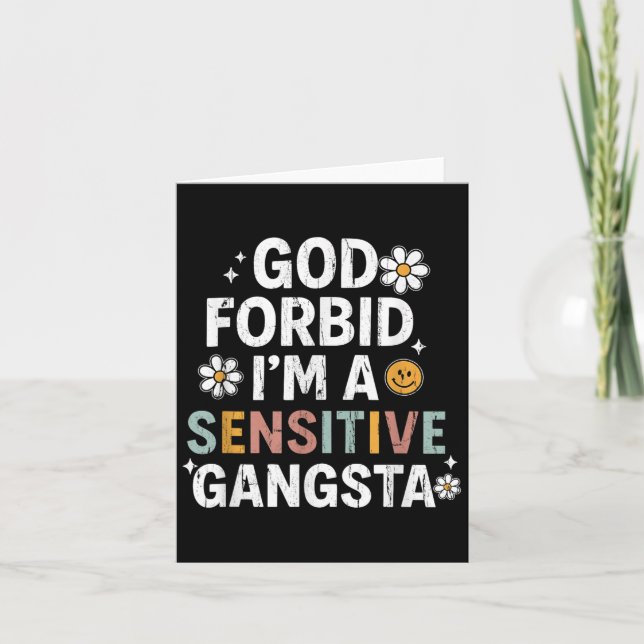 Gott bewahre, dass ich ein sensibler Gangsta bin,  Karte (Vorderseite)