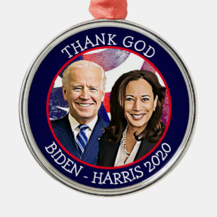 Gott Biden und Harris Election 2020 Keepake Ornament Aus Metall