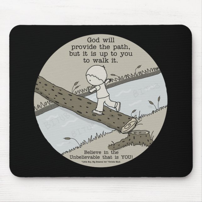 Gott bietet einen Pfad Mousepad (Vorne)