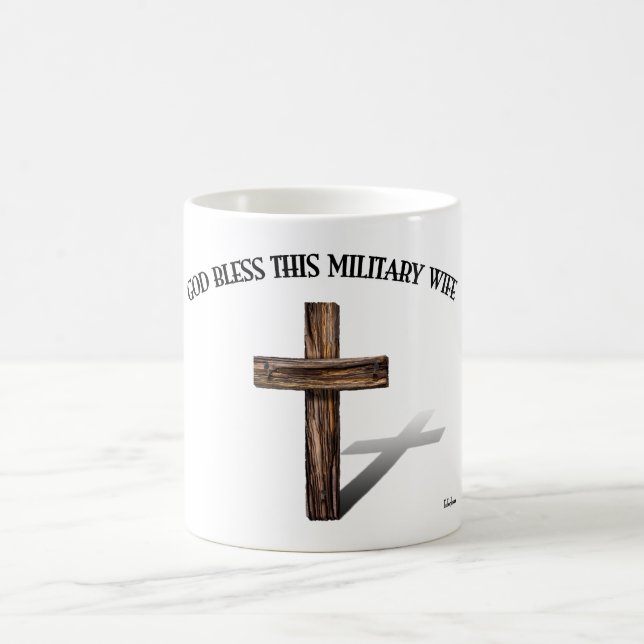 GOTT BLESS DIESE MILITÄRISCHE EHEFRAU mit robustem Kaffeetasse (Mittel)