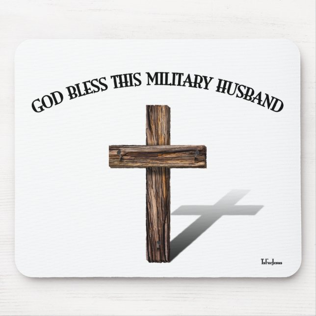 GOTT BLESS DIESES MILITÄRISCHE HUSBAND mit robuste Mousepad (Vorne)