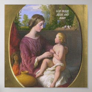 GOTT BLESS JESUS UND MARY POSTER