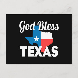 Gott Bless Texas Postkarte