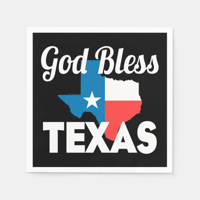 Gott Bless Texas Serviette (Vorderseite)