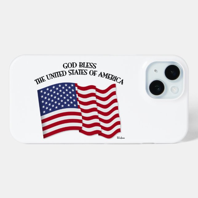GOTT BLESS THE USA US-Flagge Case-Mate iPhone Hülle (Rückseite (Horizontal))