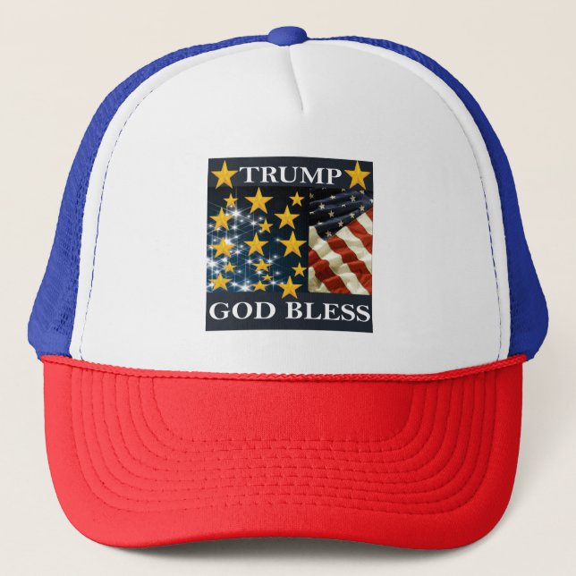 GOTT BLESS TRUMP TRUCKERKAPPE (Vorderseite)