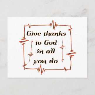 Gott Christlich danken Postkarte