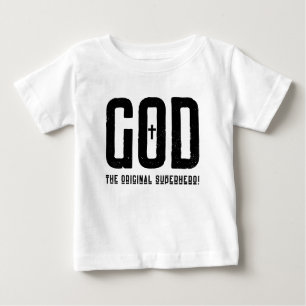 Gott Das Original Superhelden-Bibelkreuz Baby T-shirt
