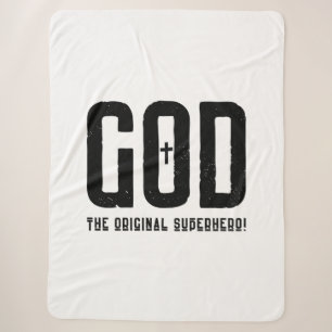 Gott Das Original Superhelden-Bibelkreuz Sherpadecke