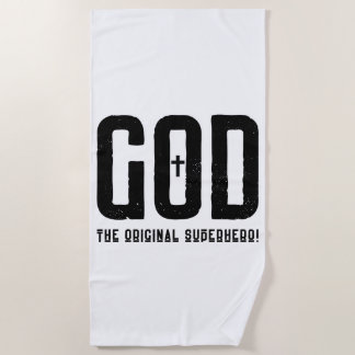 Gott Das Original Superhelden-Bibelkreuz Strandtuch