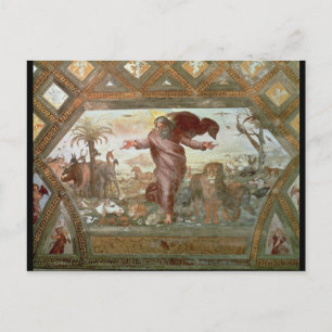 Gott, der die Erde herstellt Postkarte