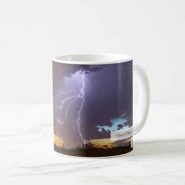 Gott der Herrlichkeit Thunders Psalm 105:39 KJV Kaffeetasse (VorderseiteRechts)