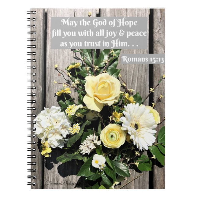 Gott der Hoffnung Notebook Notizblock (Vorderseite)