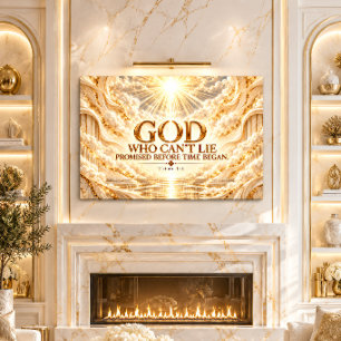 Gott, der nicht lügen kann Titus 1:2 Goldenes Schr Leinwanddruck