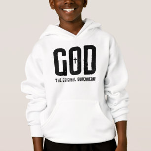 Gott Der Original Superhelden Bibelkreuz Hoodie