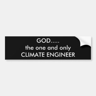 GOTT ..... der und einzige DER KLIMA-INGENIEUR Autoaufkleber
