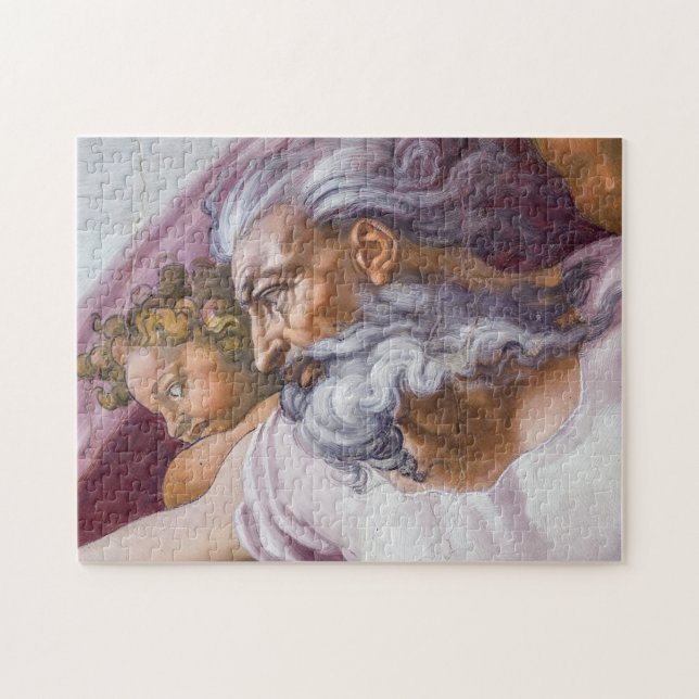 Gott der Vater, Sixtinische Kapelle von Michelange Puzzle (Horizontal)