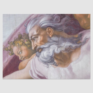 Gott der Vater, Sixtinische Kapelle von Michelange Seidenpapier